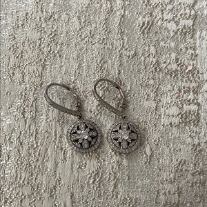 Silver 925 Floral Dangle Earrings